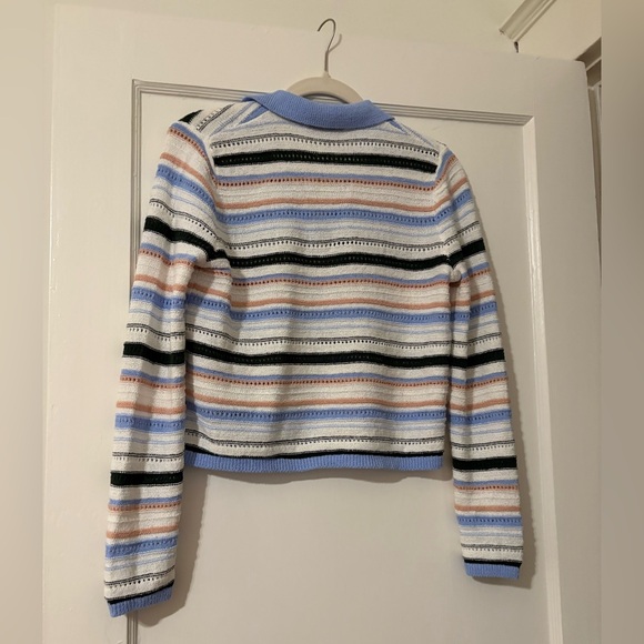 Madewell Textural-Stitch Johnny Collar Sweater - Picture 5 of 7